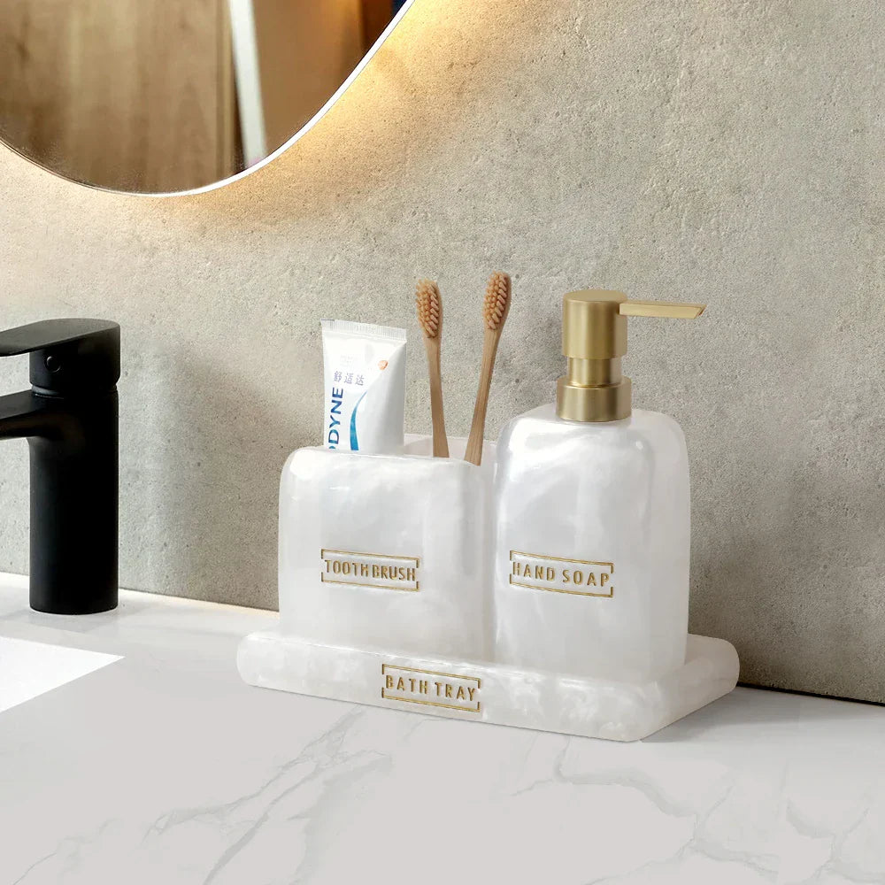 Dispenser de Banheiro Branco Perolado | Havila Decor