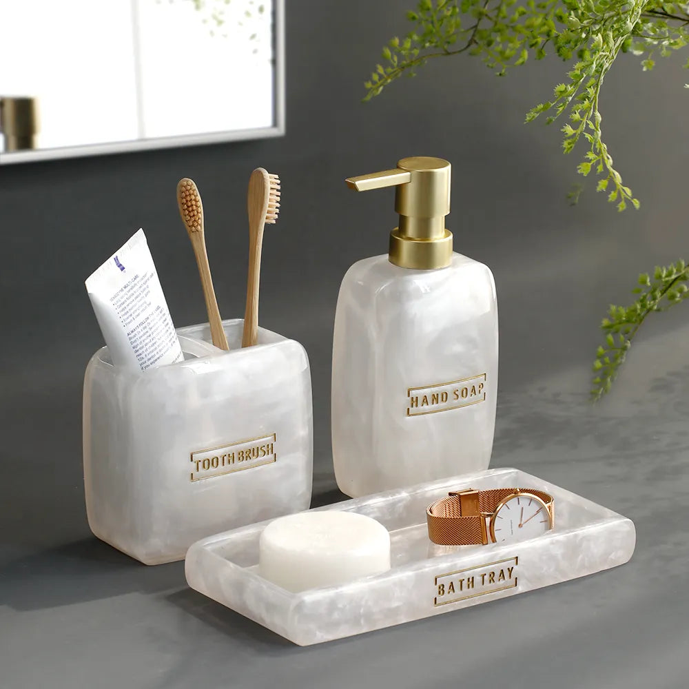 Dispenser de Banheiro Branco Perolado | Havila Decor